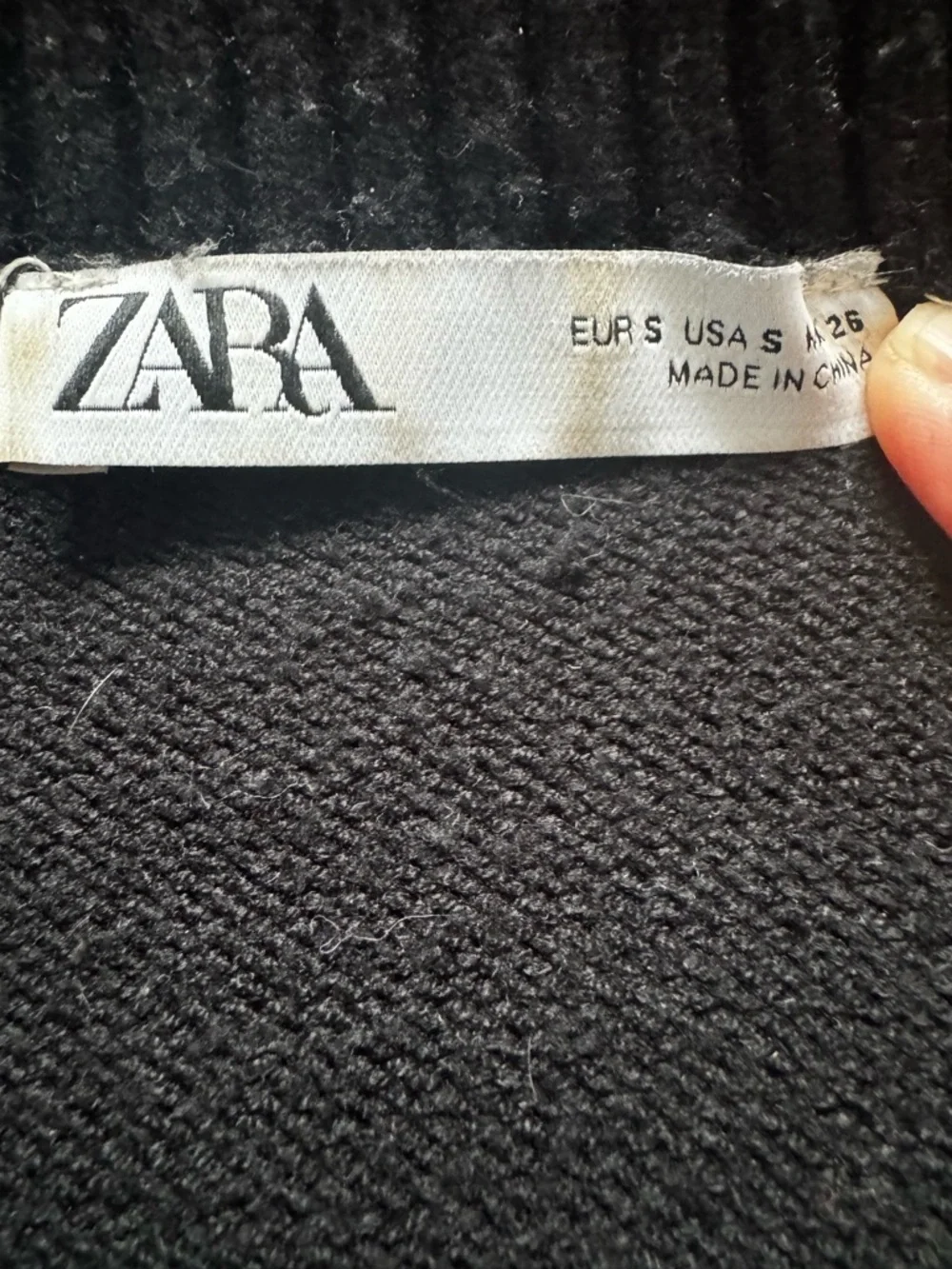 #17  🌷Zara Oversized Black & White Striped Henley Sweater | Big Collar | S/M - Picture 2 of 3